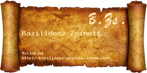 Bazilidesz Zsinett névjegykártya